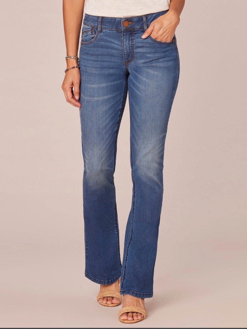 Democracy Blue Mid-Rise Flare Jeans